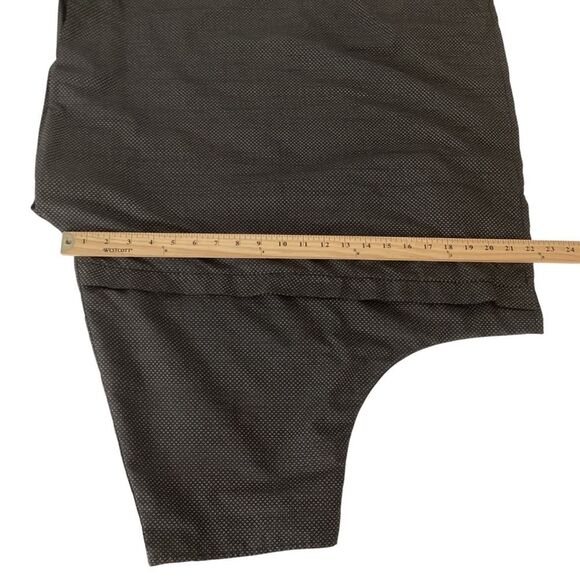 CREARE Top One Size Asymmetrical Lagenlook Black Polka Dot Pattern Blouse Shirt - Picture 7 of 11